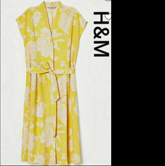 h and m yellow dress